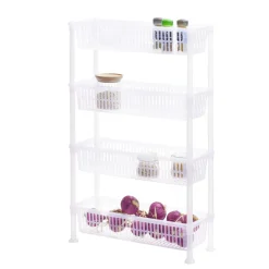 Gifi Desserte 4 niveaux plastique transparent 50x19,5xH82cm