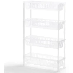 Gifi Desserte 4 niveaux plastique transparent 50x19,5xH82cm