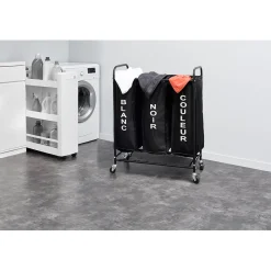 Gifi Entretien Du Linge|Desserte à roulettes blanche