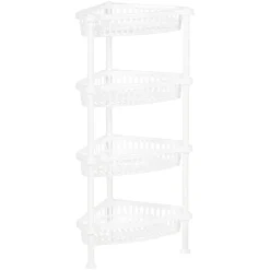 Gifi Rangement|Desserte angle 4 niveaux blanc