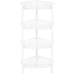 Gifi Rangement|Desserte angle 4 niveaux blanc