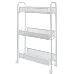 Gifi Desserte cuisine 3 niveaux métal blanc