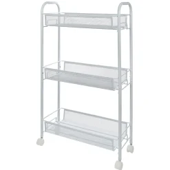 Gifi Desserte cuisine 3 niveaux métal blanc