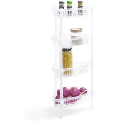 Gifi Desserte d'angle 4 niveaux plastique transparent 38x33xH82cm