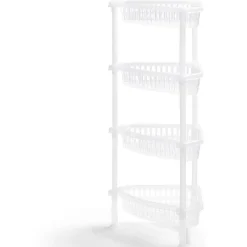 Gifi Desserte d'angle 4 niveaux plastique transparent 38x33xH82cm