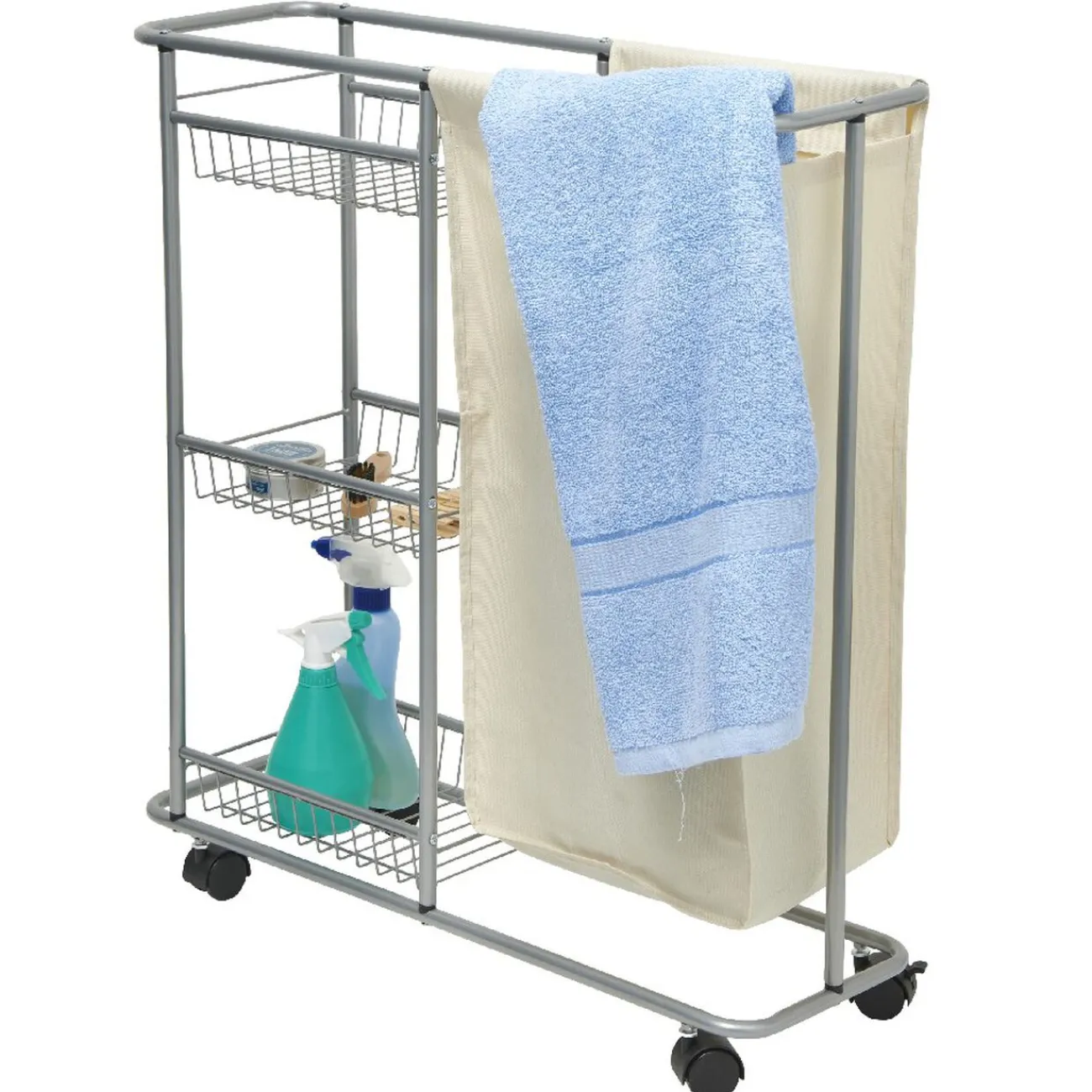 Gifi Entretien Du Linge|Desserte de buanderie 3 étages gris