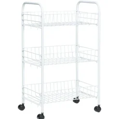 Gifi Desserte de cuisine 3 niveaux blanc