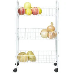 Gifi Desserte de cuisine 3 niveaux blanc