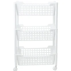 Gifi Desserte de cuisine 3 étages blanc