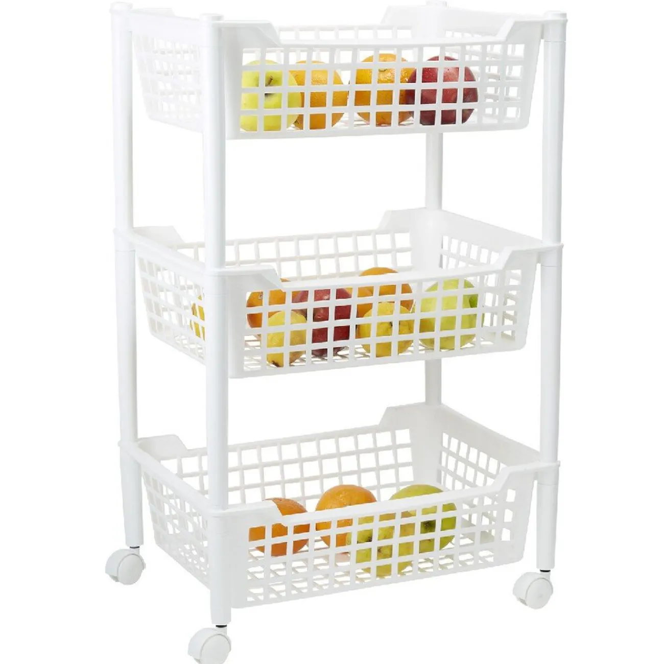 Gifi Desserte de cuisine 3 étages blanc