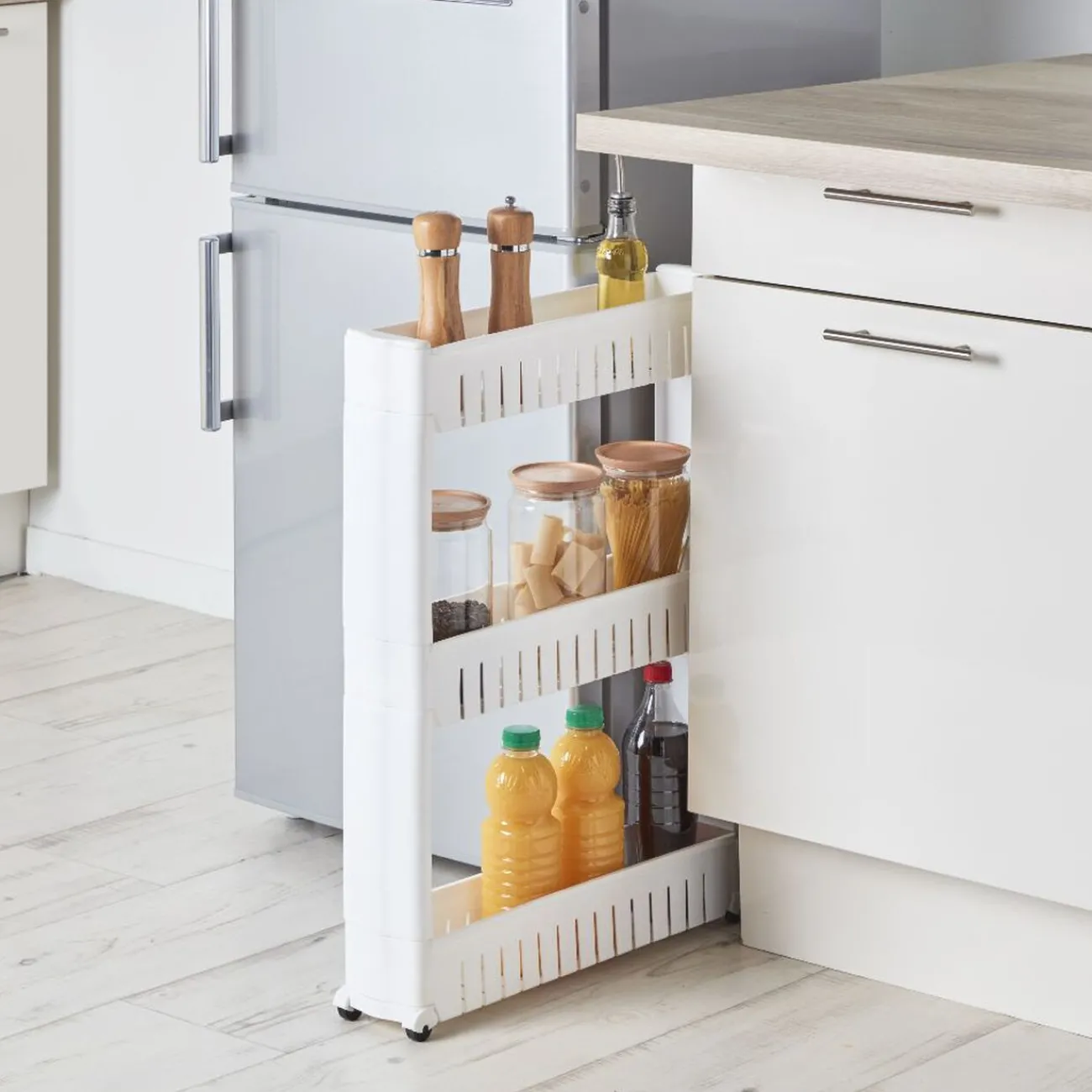 Gifi Desserte de cuisine étroite à 3 niveaux