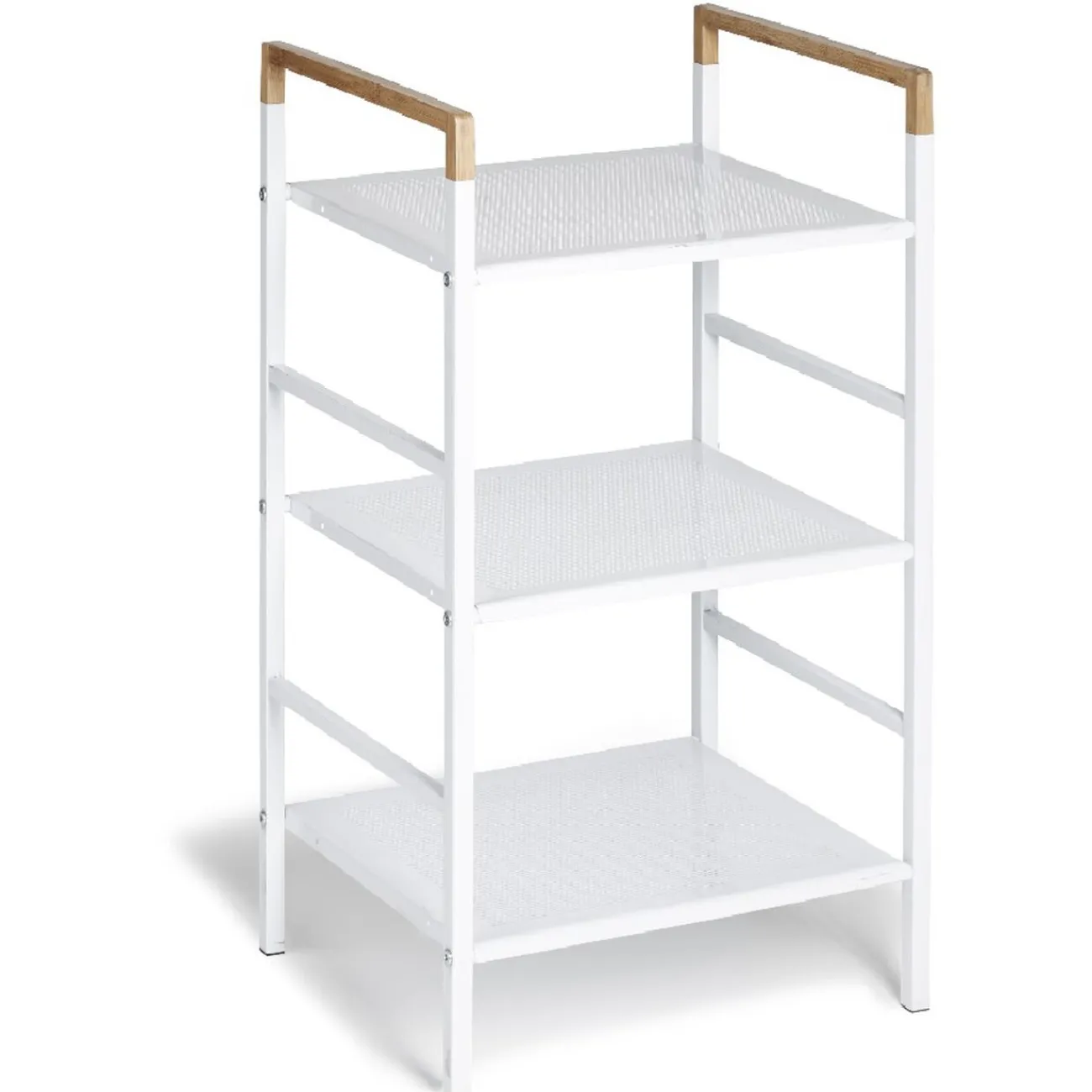 Gifi Aménagement Salle De Bain^Desserte de salle de bain blanche avec poignées couleur bois