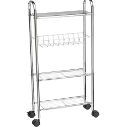 Gifi Aménagement Salle De Bain^Desserte de salle de bains 4 niveaux métal gris