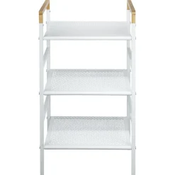 Gifi Aménagement Salle De Bain^Desserte de salle de bains 3 niveaux métal blanc