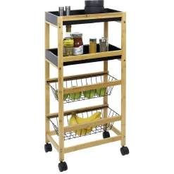 Gifi Desserte en bambou 4 niveaux