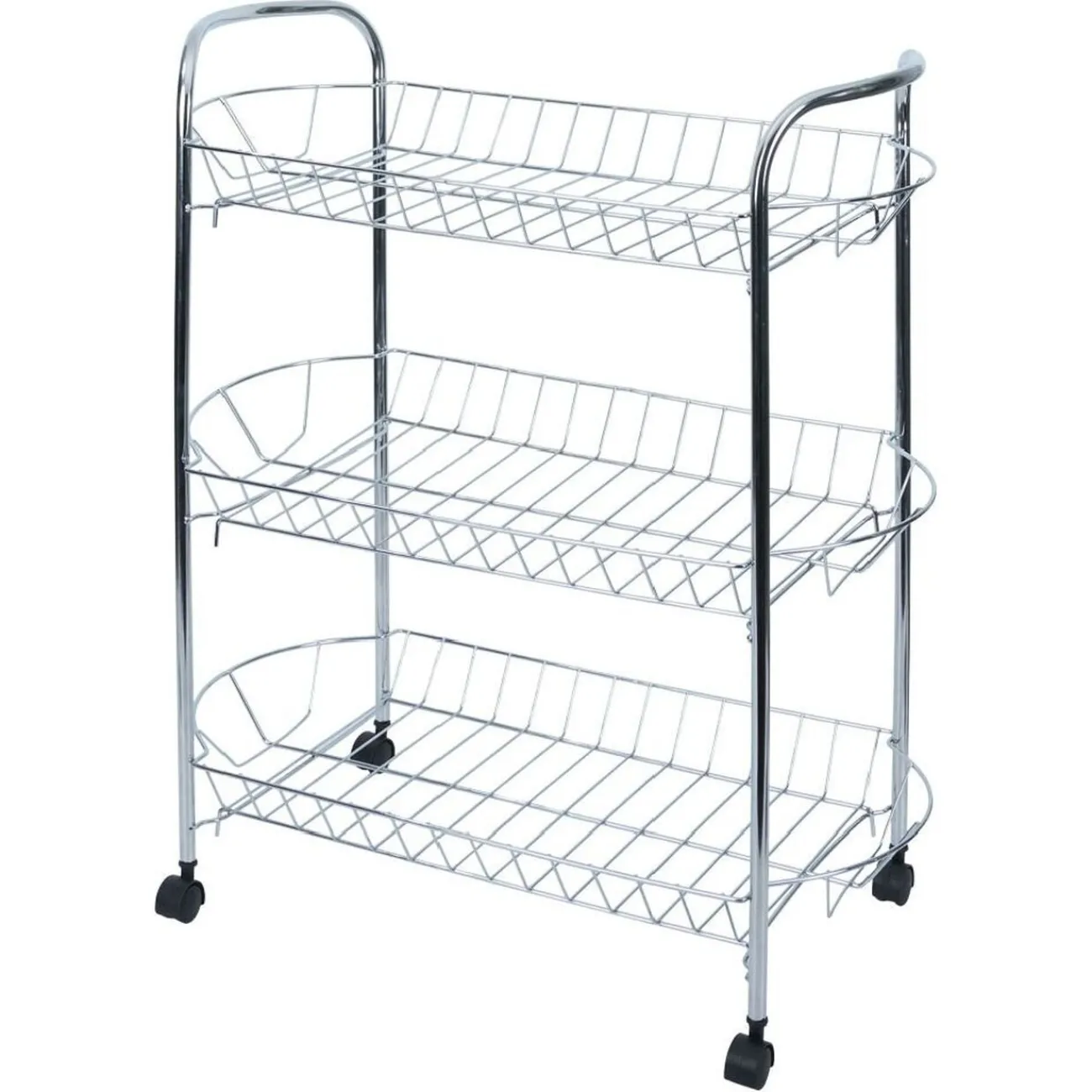 Gifi Desserte en métal gris 3 niveaux - L.51xl.26,5xH.57cm