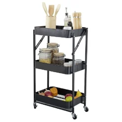 Gifi Desserte multi-usage pliable métal noir