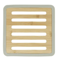 Gifi Dessous de plat en bambou avec contour en silicone