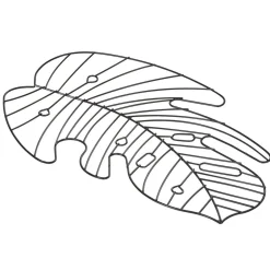 Gifi Dessous de plat noir en forme de feuille