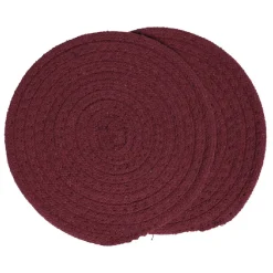 Gifi Dessous de plat rond coton rouge vert ou bleu x2