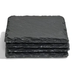 Gifi Dessous de verre carré en ardoise 10x10cm