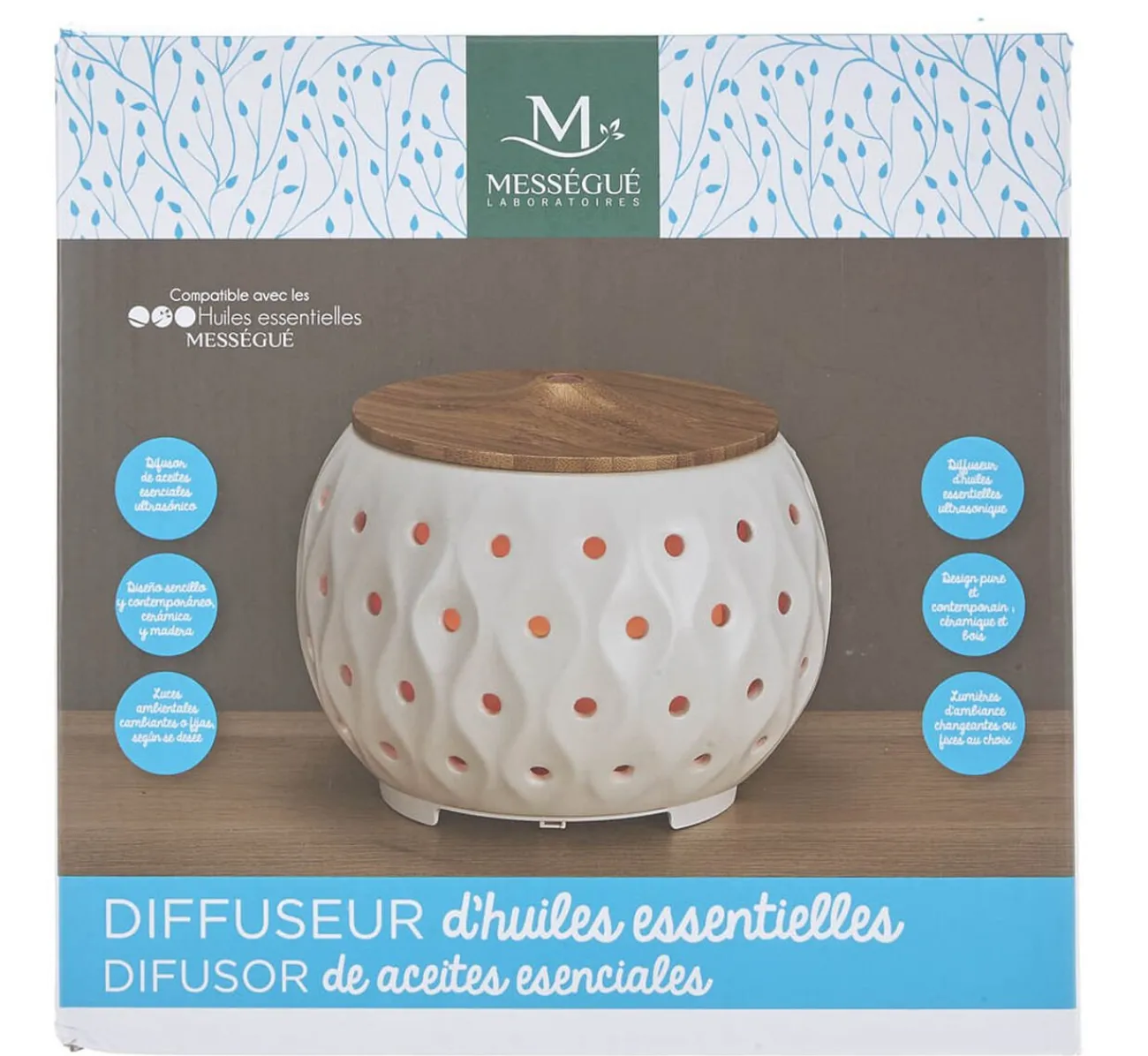 Gifi Bien-Être^Diffuseur d'huiles essentielles ultrasonique Mességué 200 ml