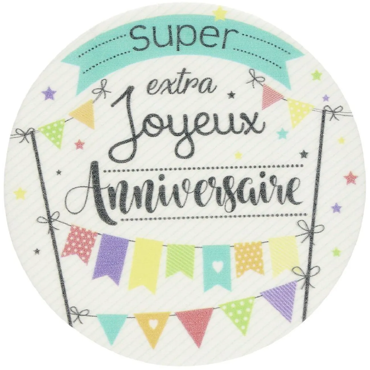 Gifi Disque azyme motif joyeux anniversaire 20 g