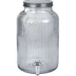 Gifi Distributeur à boisson en verre strié 5,5L