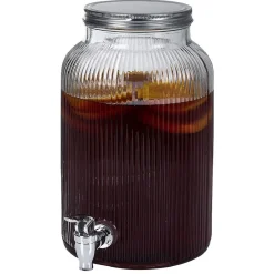 Gifi Distributeur à boisson en verre strié 5,5L