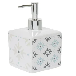 Gifi Aménagement Salle De Bain^Distributeur à savon blanc design carreau de ciment