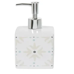 Gifi Aménagement Salle De Bain^Distributeur à savon blanc design carreau de ciment