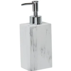 Gifi Aménagement Salle De Bain^Distributeur à savon céramique blanc effet marbre