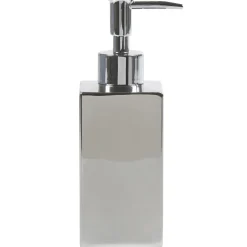 Gifi Aménagement Salle De Bain^Distributeur à savon gris brillant