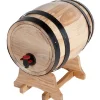 Gifi Distributeur à vin tonneau bois sur socle 5,5 L