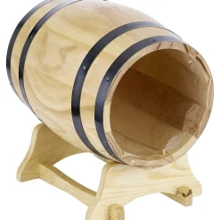 Gifi Distributeur à vin tonneau bois sur socle 5,5 L
