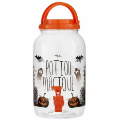 Gifi Distributeur boisson avec gobelets et pailles déco Halloween