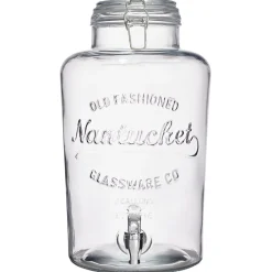 Gifi Distributeur de boisson en verre transparent avec robinet 8L - H36,5cm