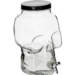 Gifi Distributeur de boisson tête de mort en verre