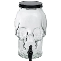 Gifi Distributeur de boisson tête de mort en verre 5L