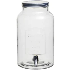 Gifi Distributeur de boisson verre couvercle métal 5.5 L