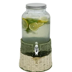 Gifi Distributeur de boisson verre 5,5L avec support - Ø22,5xH42,5cm