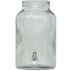 Gifi Distributeur de boisson verre 5,5L avec support - Ø22,5xH42,5cm