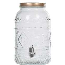 Gifi Distributeur de boissons fontaine transparent doré