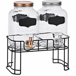 Gifi Distributeur de boissons fontaine x2 avec support