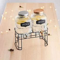 Gifi Distributeur de boissons fontaine x2 avec support