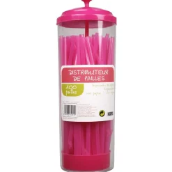 Gifi Distributeur de pailles roses