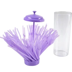 Gifi Distributeur de pailles violettes