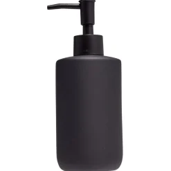 Gifi Aménagement Salle De Bain^Distributeur de savon céramique noir Ø7xH18,5cm
