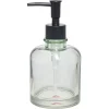 Gifi Aménagement Salle De Bain^Distributeur de savon en verre transparent vert Ø8xH17cm