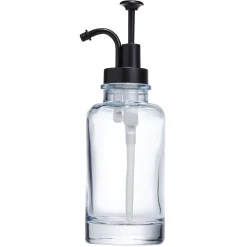 Gifi Aménagement Salle De Bain^Distributeur de savon en verre transparent bleu Ø7xH21cm